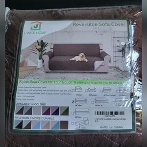 Brown Reversible Sofa Cover